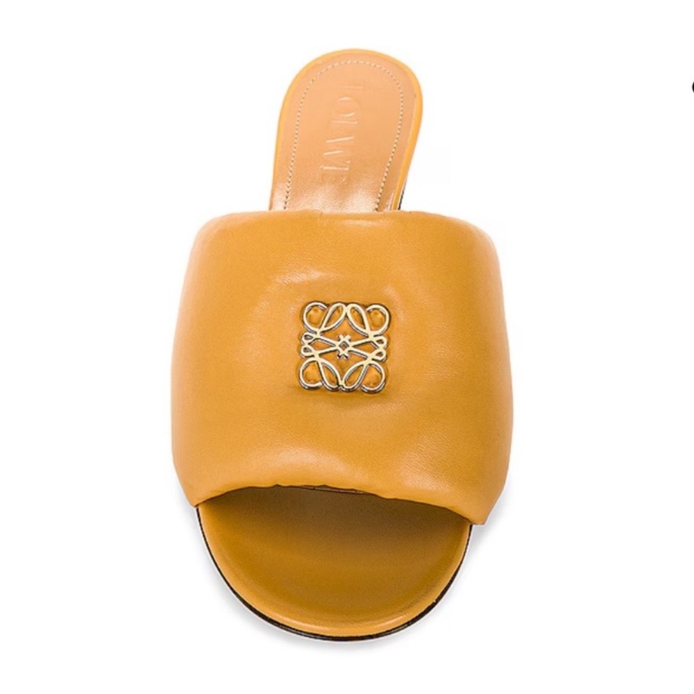 Loewe Anagram Puffy Leather Sandals